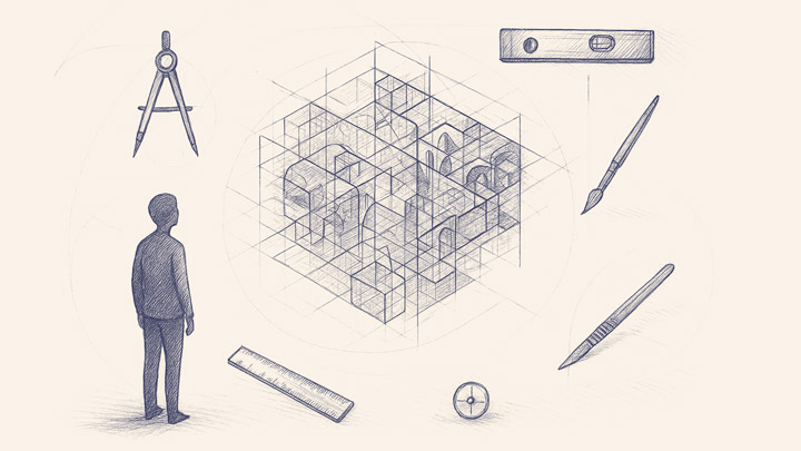 Werkzeuge, die Mind Architecture verwendet, um die automatische Architektur des Denkens sichtbar und formbar zu machen – nicht theoretisch, sondern praktisch anwendbar.
